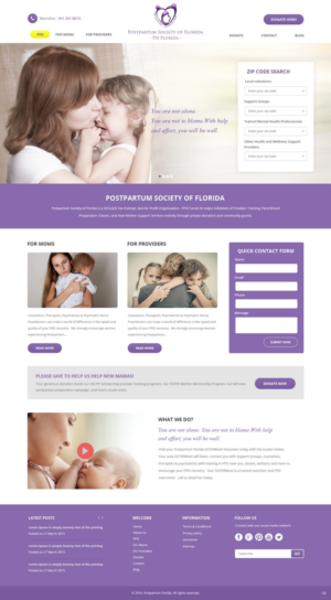 Web Design by pb for Postpartum Society of Florida | Design: #9533073