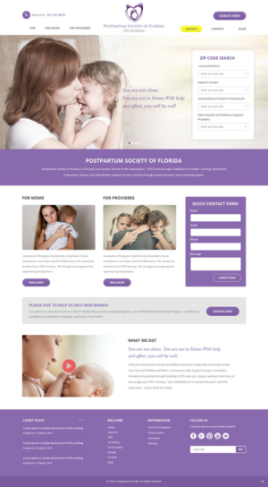 Web Design by pb for Postpartum Society of Florida | Design: #9533074