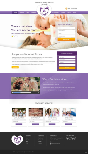 Web Design by pb for Postpartum Society of Florida | Design: #9551138