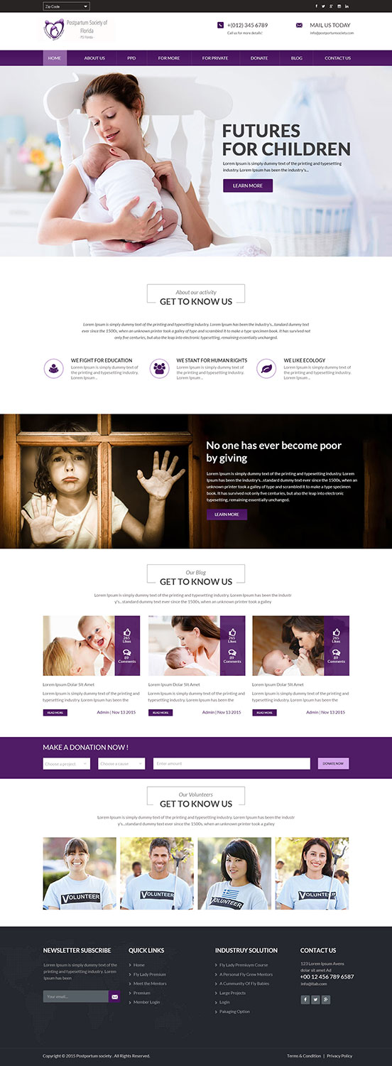 Web Design by IntuitForce for Postpartum Society of Florida | Design #9560204