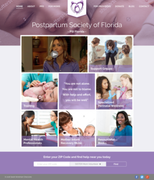 Web Design by A Fresh Coat for Postpartum Society of Florida | Design #9589010