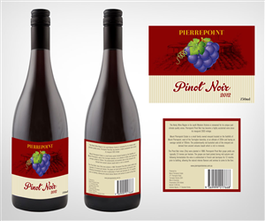 Pierrepoint Wines Logo /Bottle Label | Diseño Gráfico por Khoo