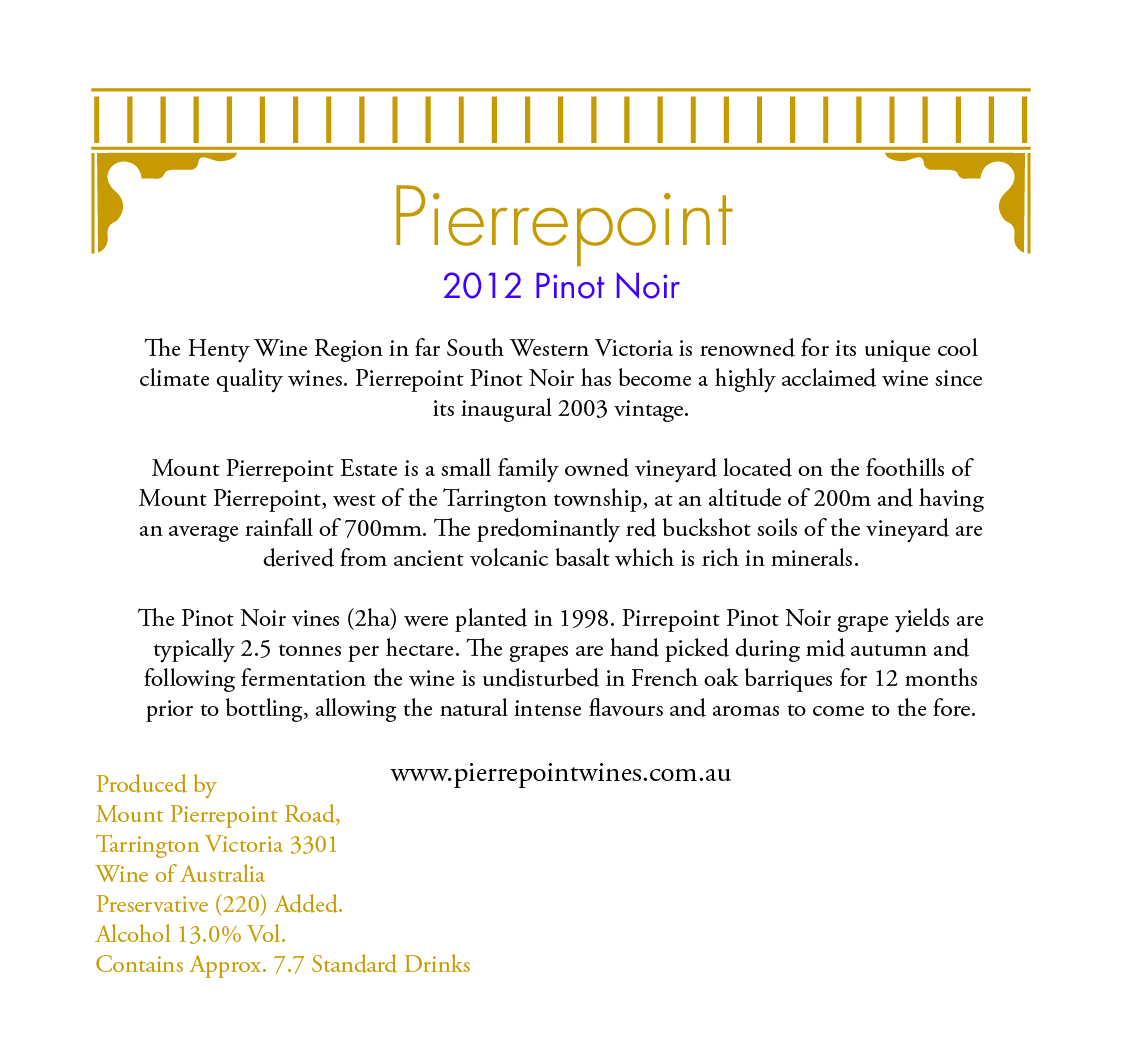 Graphic Design by The Jester for Pierrepoint Wines | Design #2106446