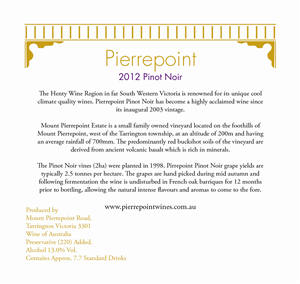 Graphic Design by The Jester for Pierrepoint Wines | Design: #2106446