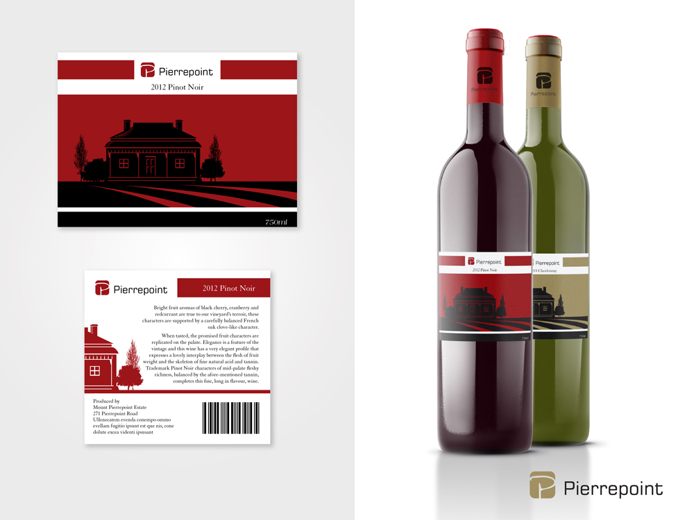 Graphic Design by Phoenix Dragon for Pierrepoint Wines | Design #2100150