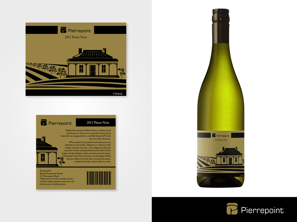 Graphic Design by Phoenix Dragon for Pierrepoint Wines | Design #2165974