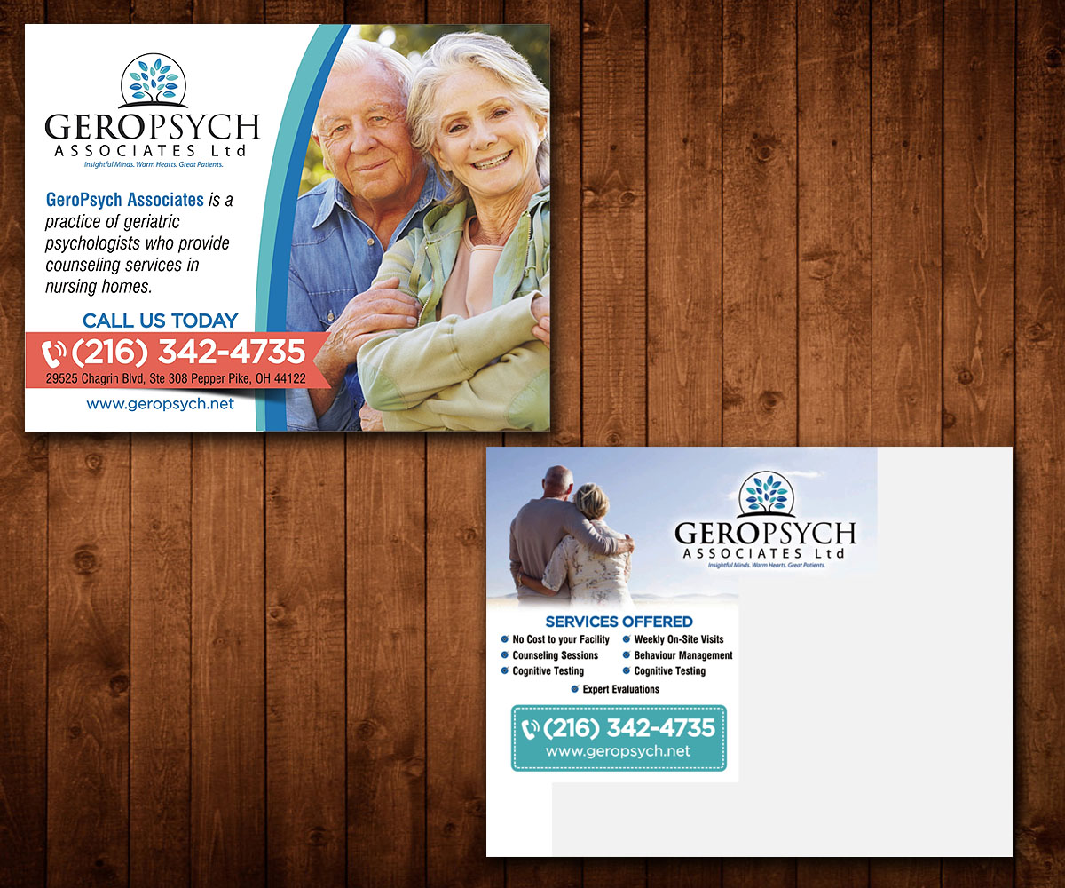 Postcard Design by Designers Hub for GeroPsych Associates, Ltd | Design #9493142
