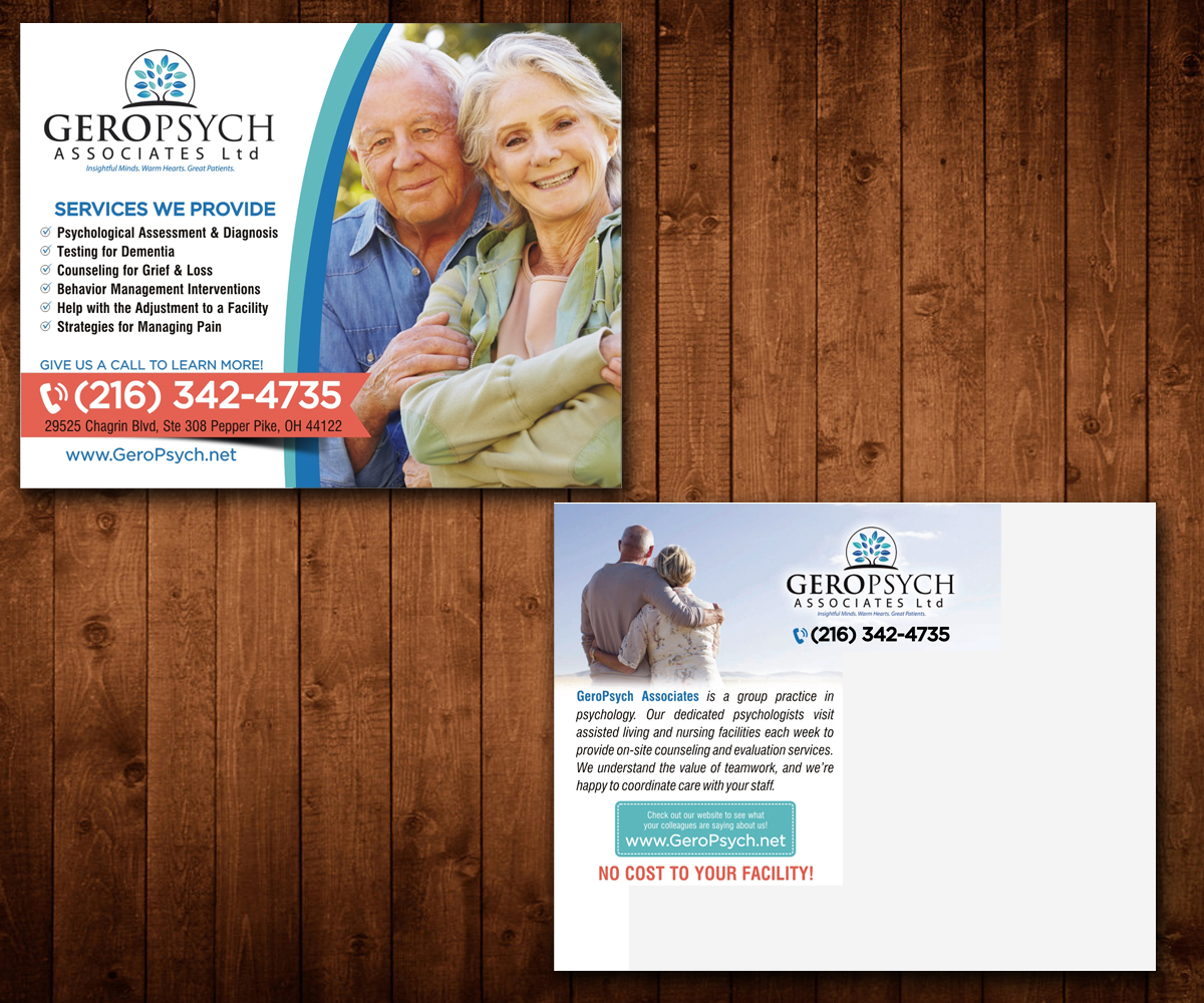 Postcard Design by Designers Hub for GeroPsych Associates, Ltd | Design #9539768