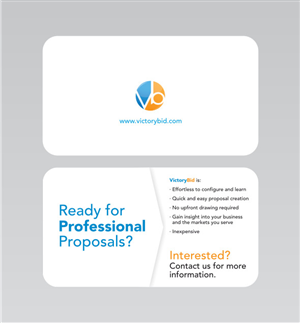 VictoryBid - Webstartup looking for some style | Diseño de Tarjeta de Presentación por Atvento Graphics