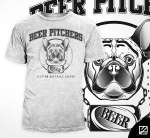 Beer Pitchers Softball Team - French Bulldog!!!!! | T-Shirt-Design von Aurelio III
