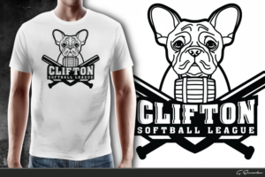 Beer Pitchers Softball Team - French Bulldog!!!!! | Diseño de Camiseta por gekgrfx