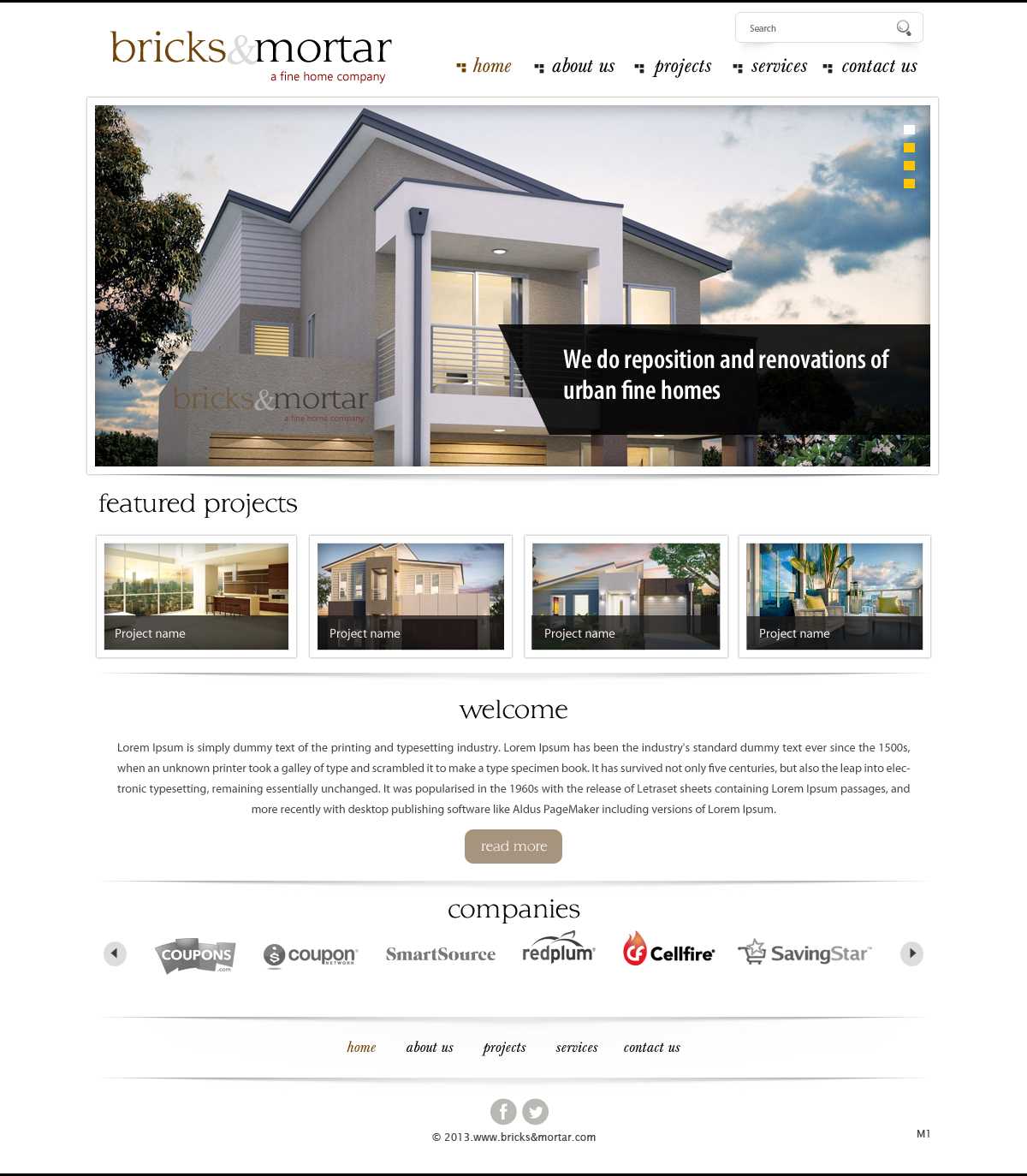 Web Design by pb for Bricks and Mortar | Design #2080272