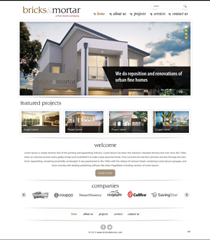 Web Design by pb for Bricks and Mortar | Design: #2080272