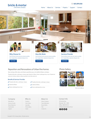 Web Design by pb for Bricks and Mortar | Design: #2080278