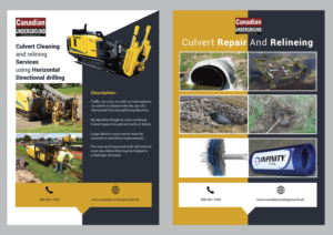 Culvert Cleaning and relining services using Horizontal Directional drilling | Diseño de Flyer por akriti