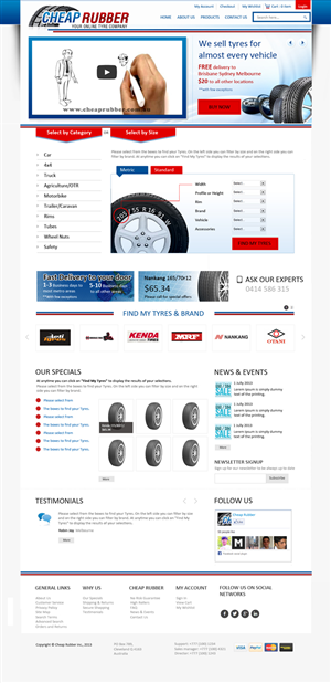 Web-Design von uk für Cheap Rubber | Design: #2112651