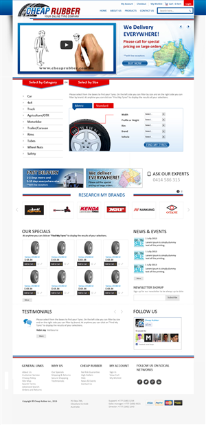 Web-Design von uk für Cheap Rubber | Design: #2113292