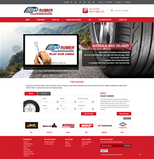 Web Design by pb for Cheap Rubber | Design: #2104515