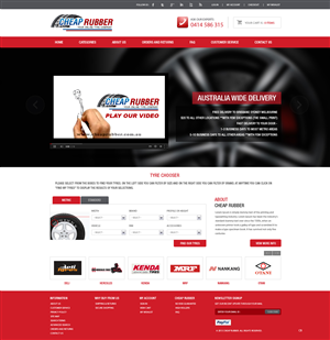 Web Design by pb for Cheap Rubber | Design: #2104517