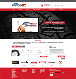 Web Design by pb for Cheap Rubber | Design: #2104520