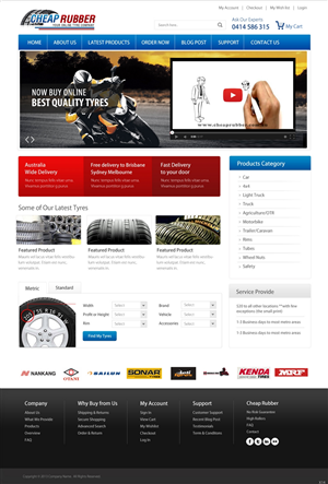 Web Design by pb for Cheap Rubber | Design: #2104521