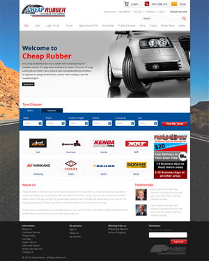 Web-Design von OM für Cheap Rubber | Design: #2111495