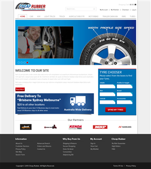 Cheap Rubber - Design Australia's largest Tyre ecommerce website! | Diseño Web por OM