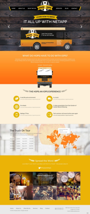 Hops & IOPS Landing Page Design
