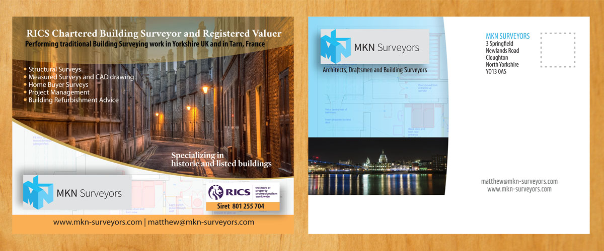 Postcard Design by Venus L. Penaflor for MKN Surveyors | Design #9578105