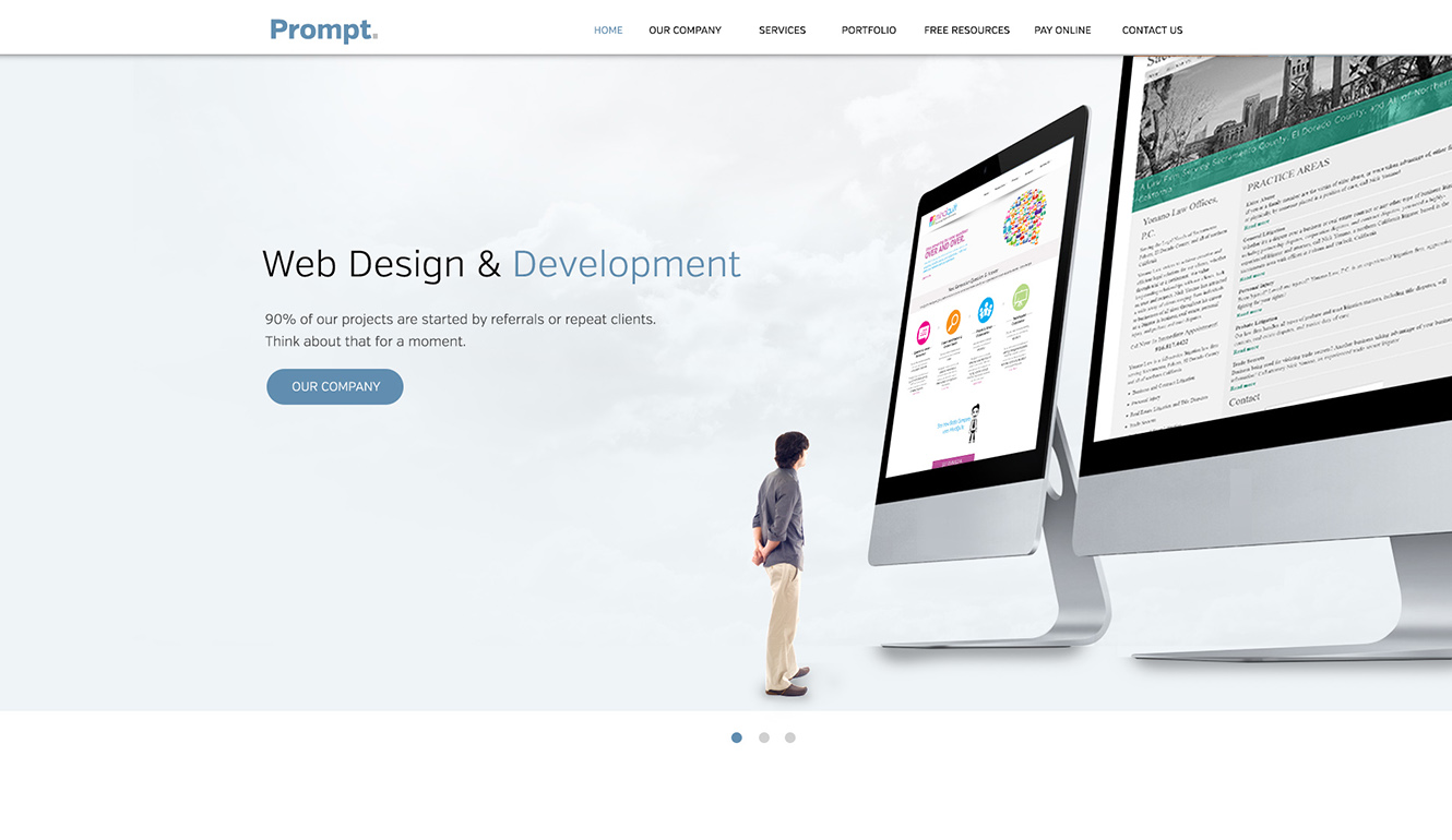 Web Design by weathered83 for Prompt Internet Solutions, LLC | Design: #2079727