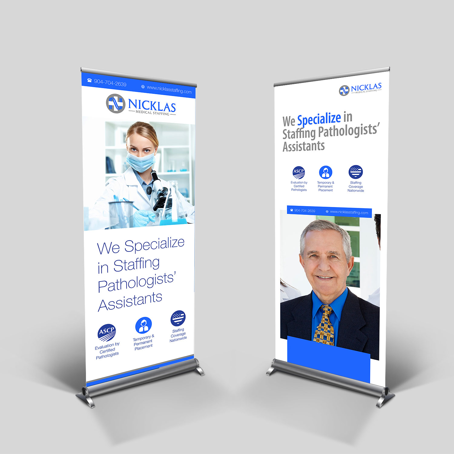 Banner Ad Design by M K G for Nicklas Medical Staffing | Design #10436943