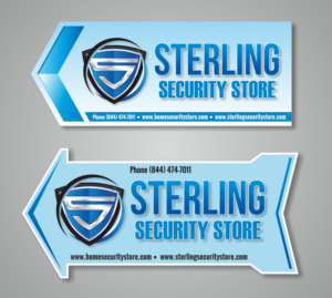 Sterling Security Store Signage with provided LOGO | Signage Design by Maestroto