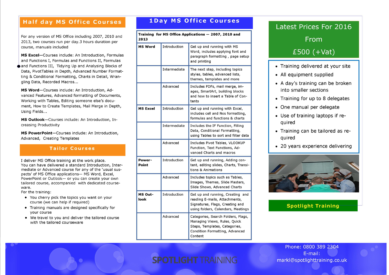 Flyer Design by wojtekradz for The In-house IT Training Company | Design #9744069