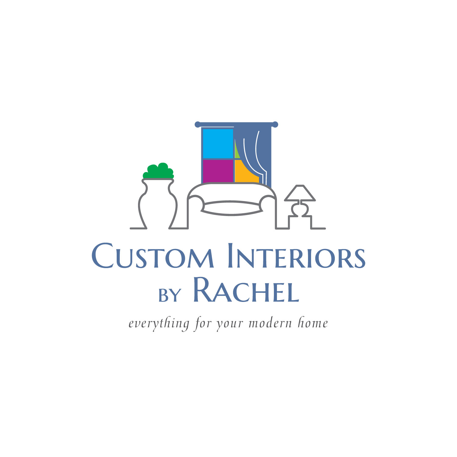 Logo Design by GMWIRE for Custom Interiors by Rachel | Design #9543926