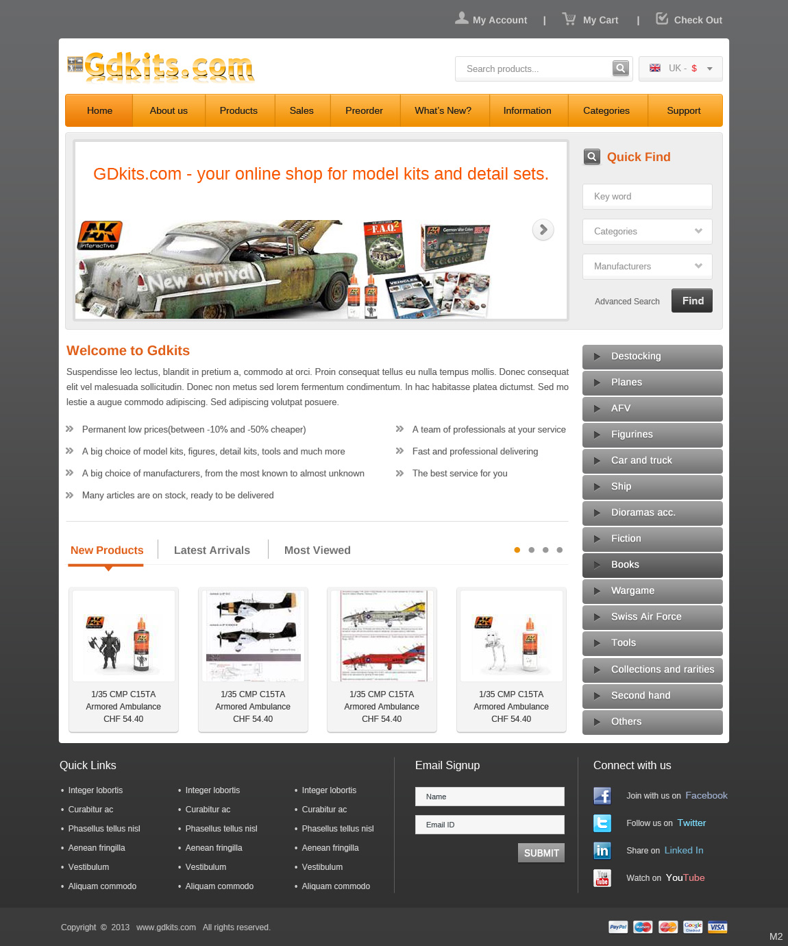 Web Design par pb pour gdkits.com | Design #2084125