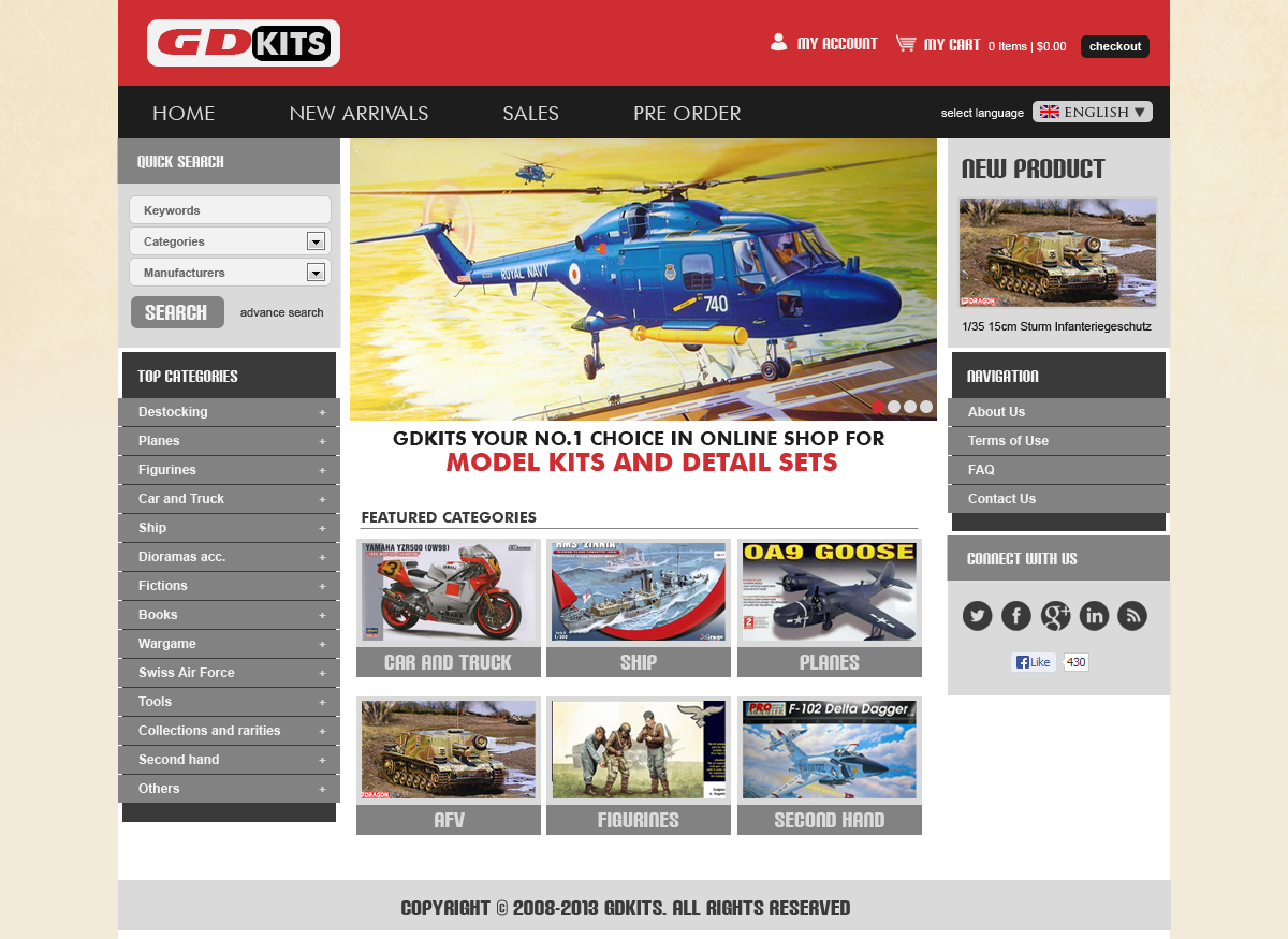 Web Design by jeckx2 for gdkits.com | Design #2147094
