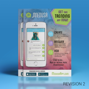 Medusa app 5X7 college marketing campaign | Diseño de Flyer por Claireative