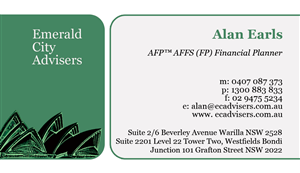 Business Card Design by Farbalab for emerald city advisers | Design #2081997