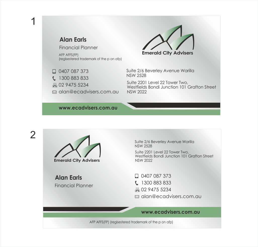 Business Card Design by IneseRo for emerald city advisers | Design #2081205