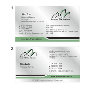 Design de Carte de Visite par IneseRo pour emerald city advisers | Design : #2081205
