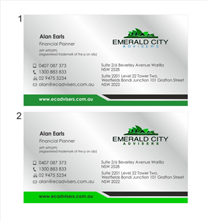 Design de Carte de Visite par IneseRo pour emerald city advisers | Design : #2086011