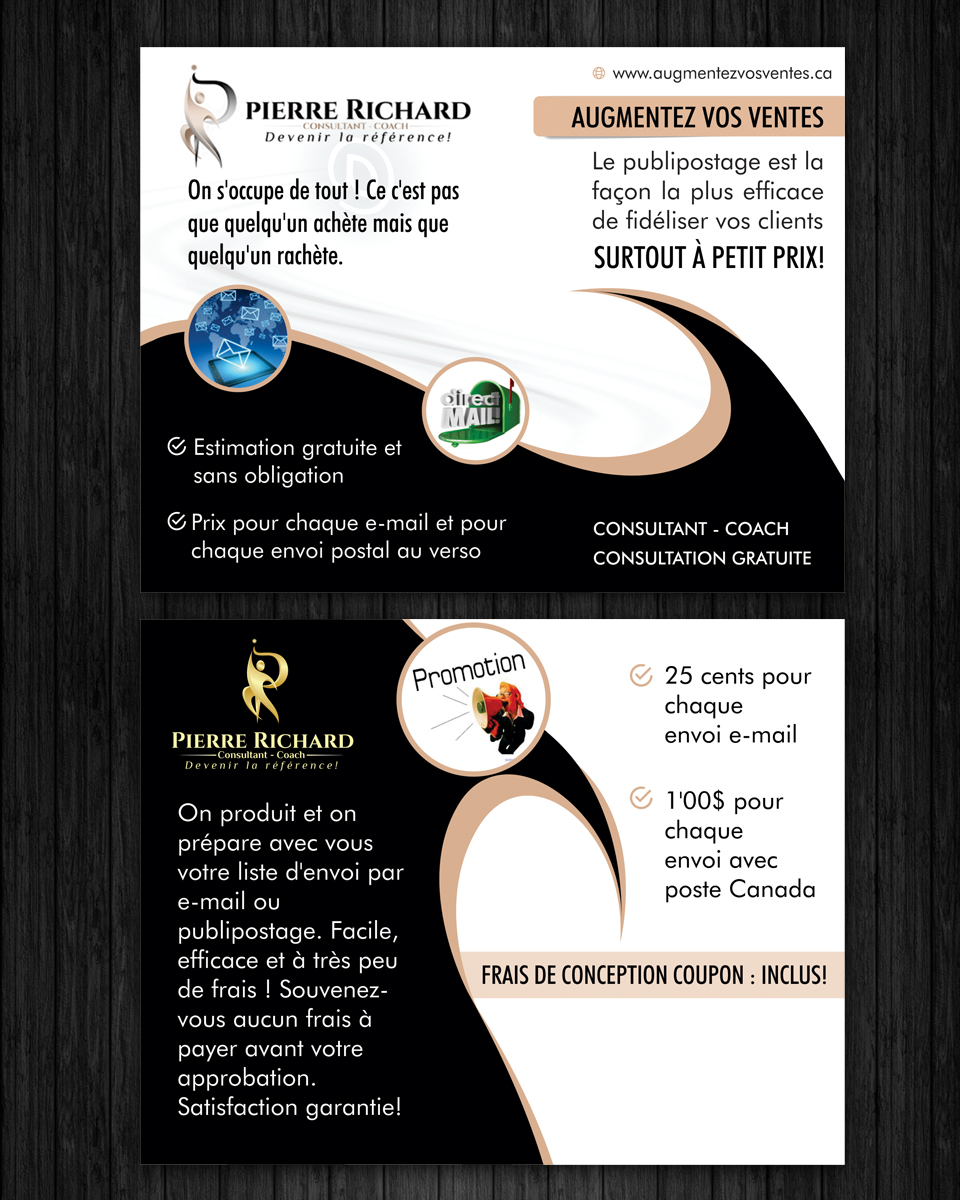 Postcard Design by ecorokerz for 9283-4738 QUÉBEC INC. | Design #9612305