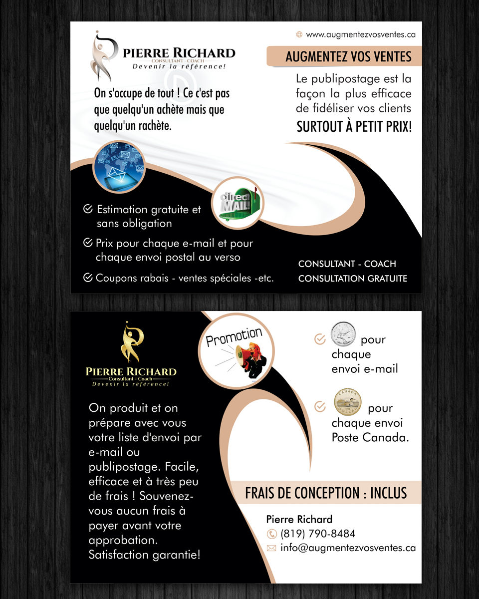 Design de Carte Postale par ecorokerz pour 9283-4738 QUÉBEC INC. | Design #9689736