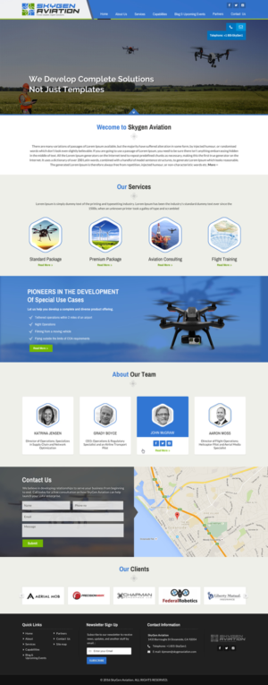 Site Redesign in WORDPRESS for a Aerial Survey Company | Web Design by Sbss