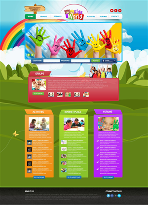 KidsWorld Community Landing Page | Diseño de Página de Aterrizaje por TechWise