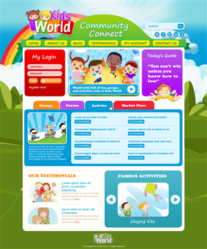KidsWorld Community Landing Page | Diseño de Página de Aterrizaje por jeckx2