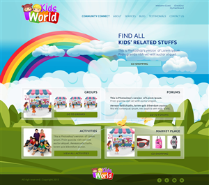 KidsWorld Community Landing Page | Diseño de Página de Aterrizaje por WirePaper