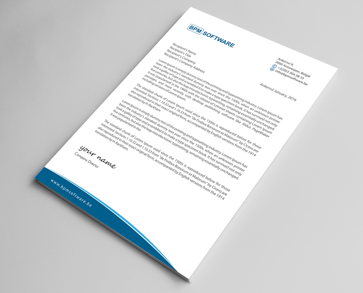 business letterhead software playful letterhead design for bpm software by business letterhead software playful letterhead design for bpm software by