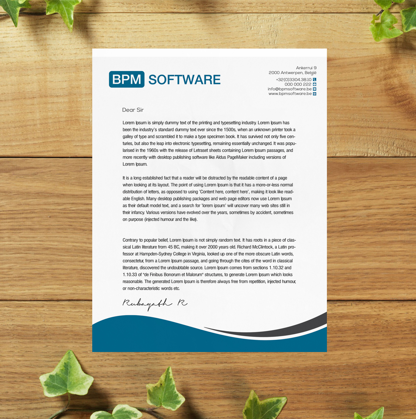 Letterhead Design by SL Designer for BPM Software | Design #9515895