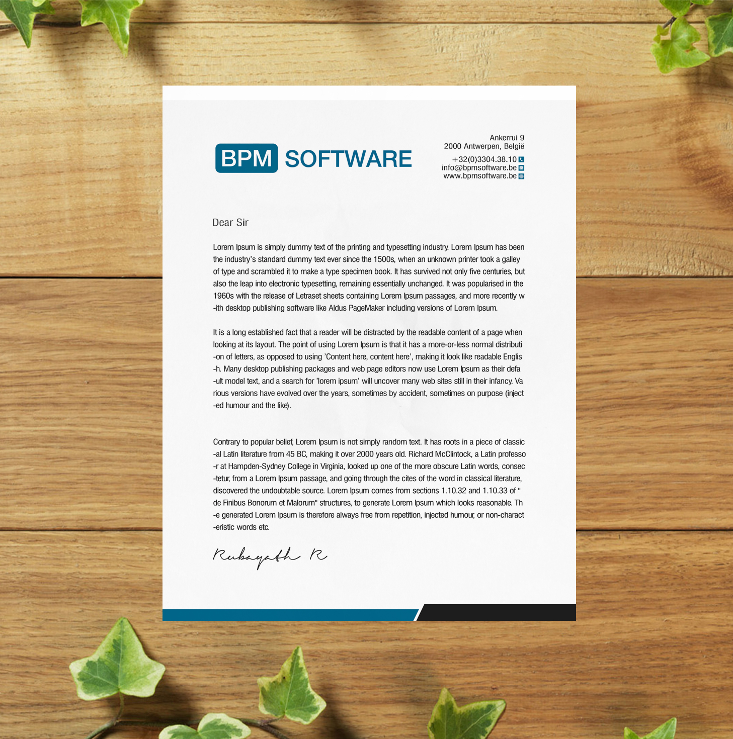 Letterhead Design by SL Designer for BPM Software | Design #9515896